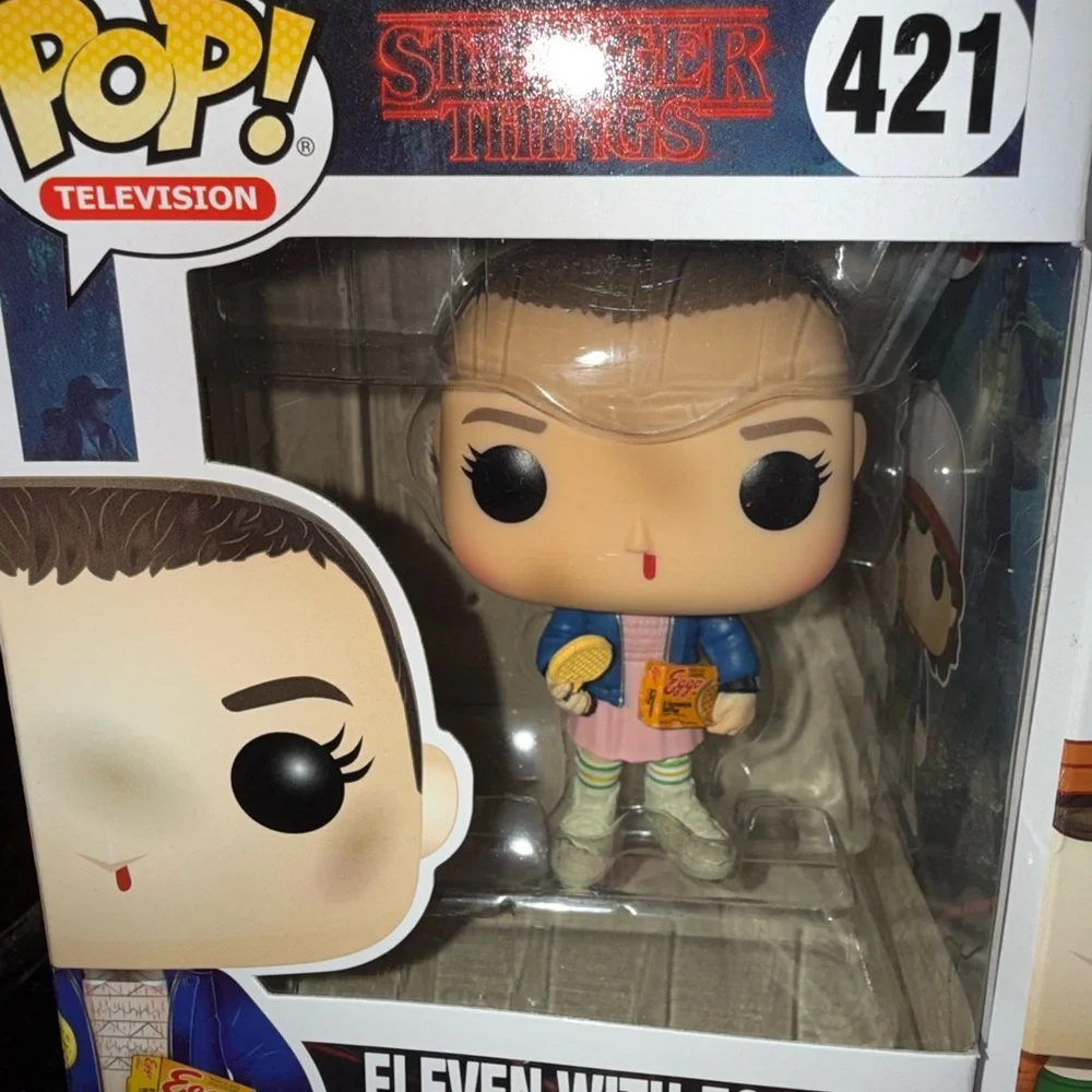 Funko POP Netflix Stranger Things Lot! Upside Down Eleven & Barb, Eggos, Dustin